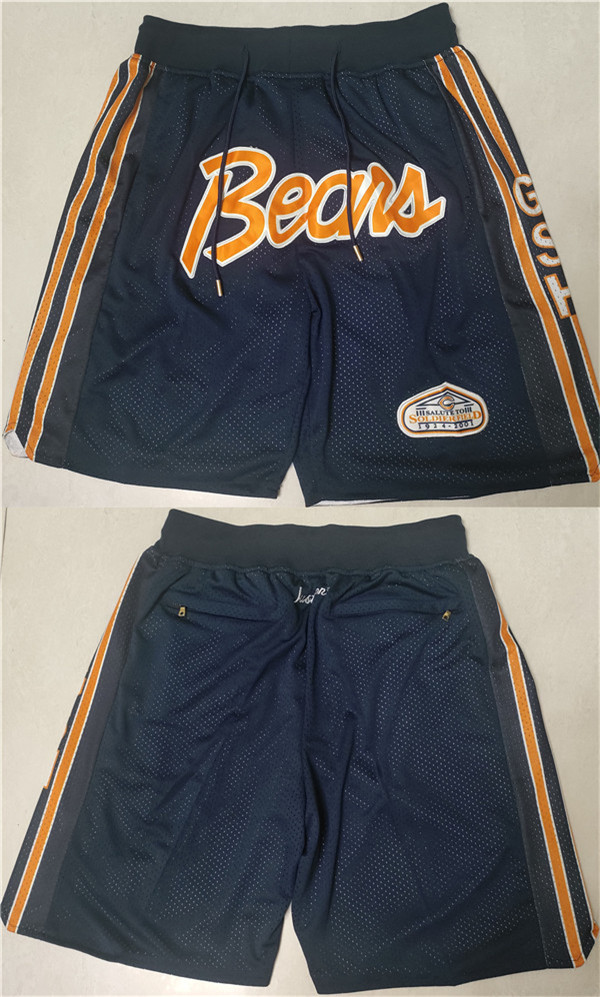 Men's Chicago Bears Navy Shorts (Run Small) - Click Image to Close